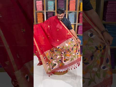 Premium Soft Pure Linen Silk Rajhans Saree