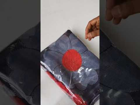 Linen Cotton Printed Thread Work Saree