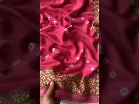 Pure Soft Chanderi Bandhani Block Printed Saree