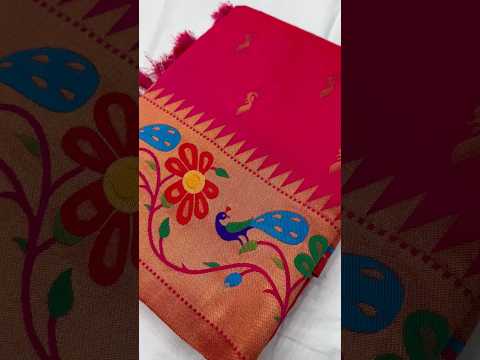 Soft Silk Peacock Design Paithani Saree