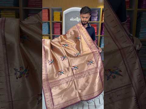 Pure Fully Zari Woven Parrot Motif Paithani Dupatta