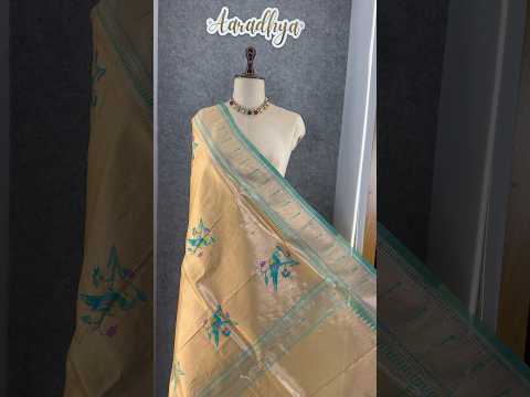 Pure Fully Zari Woven Parrot Motif Paithani Dupatta