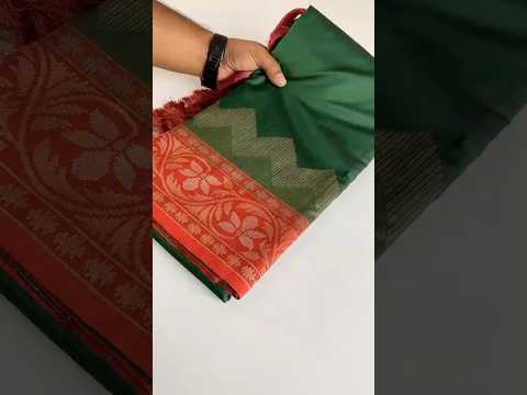 Dual Tone Designer Banarasi Soft Silk Saree