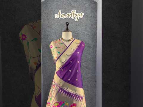 Floral Meena Zari Pallu Paithani Silk Saree