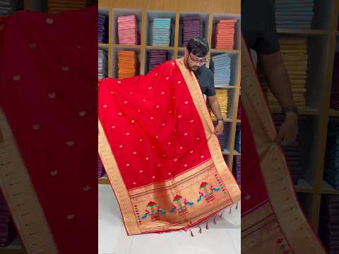 Dupatta - Pure Zari Traditional Peacock Motifs Paithani Dupatta