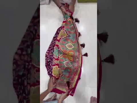 Soft Gaji Silk Kashmiri Kalamkari Pashmina Saree
