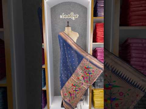 Pure Zari Temple Parrot Paithani Dupatta