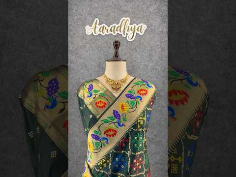 Pure Soft Silk Bandhani Patola Fusion Paithani Saree