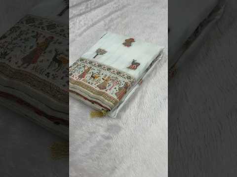 Hand-Dyed Rajwadi Pashmina Silk Saree