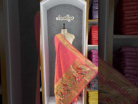 Pure Zari Temple Parrot Paithani Dupatta