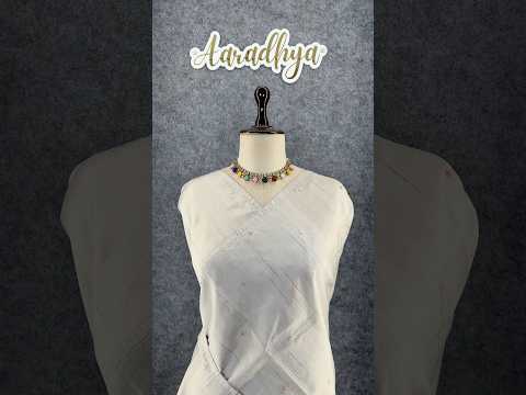 Pure Loom Tussar Silk Embroidery Work Saree