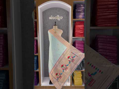 Dupatta - Pure Zari Traditional Peacock Motifs Paithani Dupatta