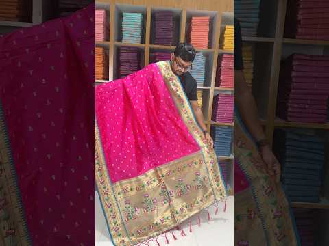 Pure Zari Lotus Flower Motif Paithani Dupatta