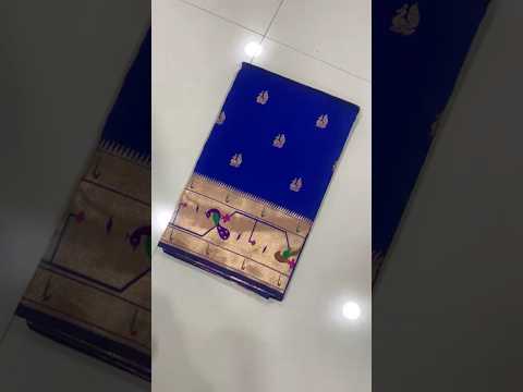 Pure Kanchipuram Paithani Silk Parrot Design Saree