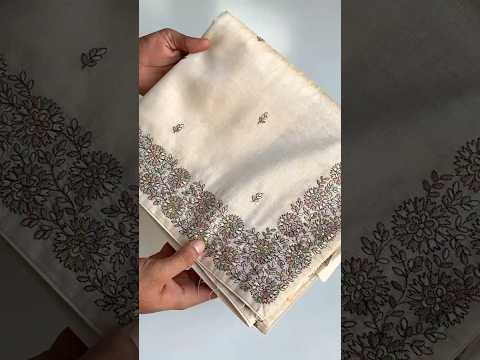 Designer Tussar Embroidered Saree