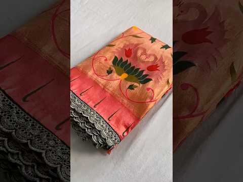 Jaal Paithani Soft Silk Scallop Border Lace Saree