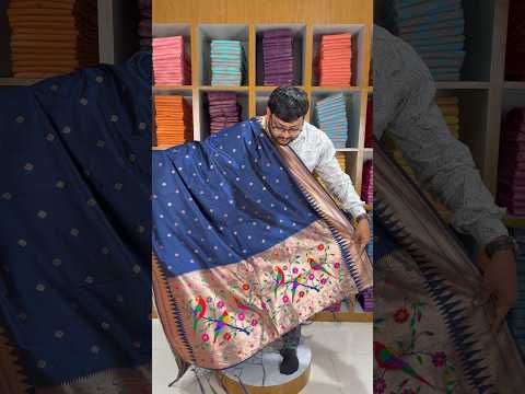 Pure Zari Temple Parrot Paithani Dupatta