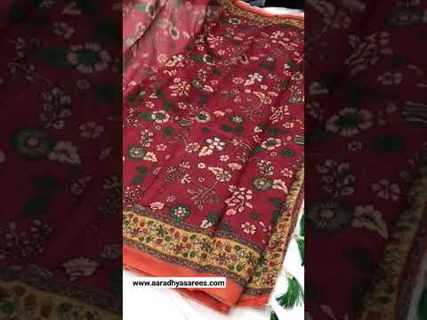 Kalamkari Printed Pure Malai Cotton Saree