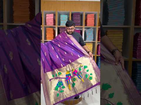 Pure Paithani Multicolor Parrot Weaving Motif Pallu Dupatta