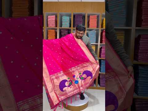 Soft Paithani Silk Peacock Zari Pallu Dupatta | Festive & Wedding Wear