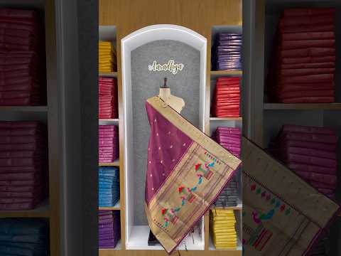 Dupatta - Pure Zari Traditional Peacock Motifs Paithani Dupatta