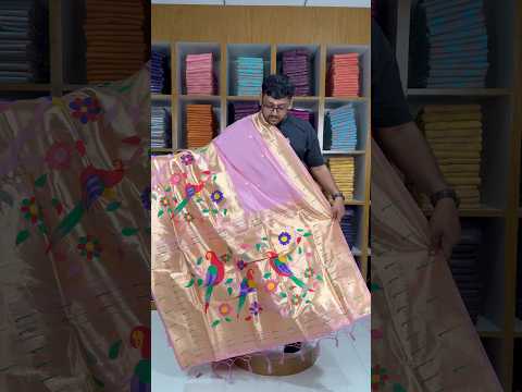 Kanchivaram Paithani Silk Big Parrot Zari Border Saree