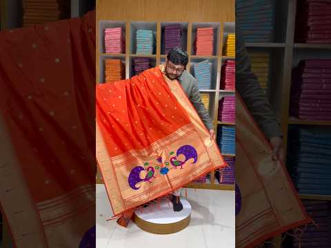 Soft Paithani Silk Peacock Zari Pallu Dupatta | Festive & Wedding Wear