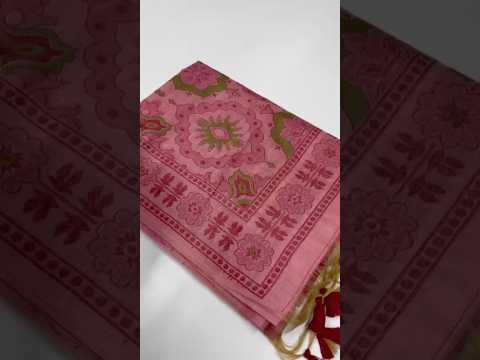 Traditional Pencil Art Soft Muga Cotton Saree