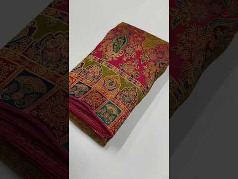 Pure Viscose Silk Meenakari Position Weaving Saree