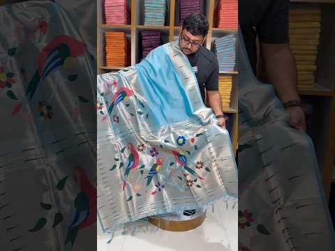 Kanchivaram Paithani Silk Big Parrot Zari Border Saree