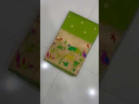 Forest Meena Zari Pallu Paithani Saree