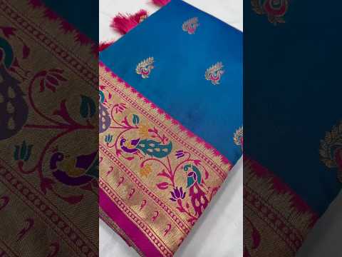 Soft Meenkari Zari Weaving Paithani Silk Saree