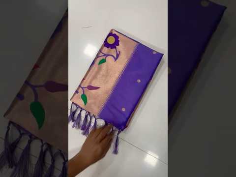 Kanchivaram Paithani Silk Big Parrot Zari Border Saree