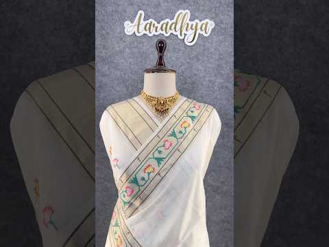 Soft Tussar Silk Pastel Paithani Saree