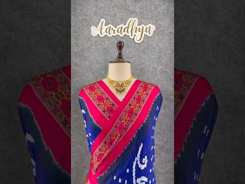 Pure Modal Silk Nakshi Pallu & Ajrakh Border Saree