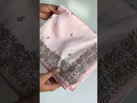 Designer Tussar Embroidered Saree