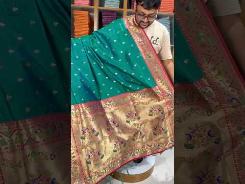 Rajwadi Mor Paithani Zari Butti Saree