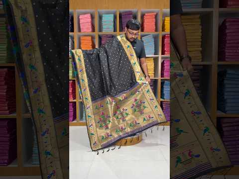 Dupatta - Pure Zari Peacock Motif Paithani Dupatta