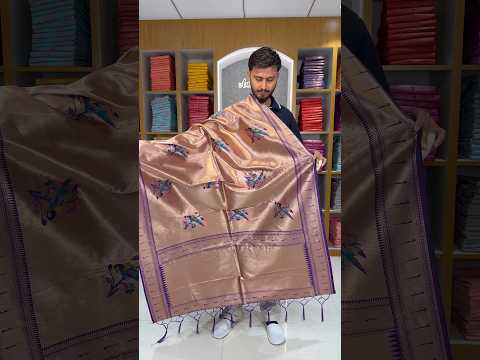 Pure Fully Zari Woven Parrot Motif Paithani Dupatta