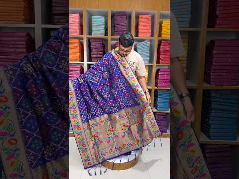 Pure Soft Silk Bandhani Patola Fusion Paithani Saree