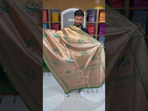 Pure Fully Zari Woven Parrot Motif Paithani Dupatta