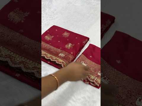 Pure Khadi Dolla Cotton Designer Bridal Saree with Sabyasachi Scallop Border