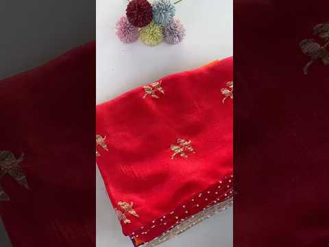 Pure Jute Crush Parrot Buttis with Lace Border Saree