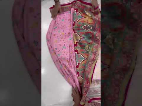 Soft Gaji Silk Kashmiri Kalamkari Pashmina Saree