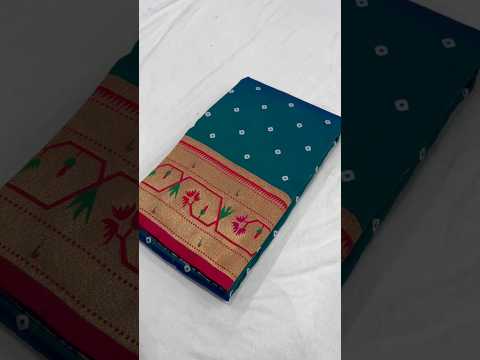 Trending Bandhani Paithani Weaving Saree