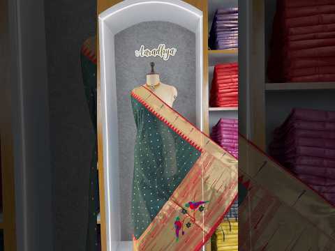 Pure Paithani Zari Border Parrot Motif Pallu Dupatta