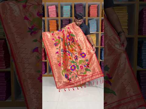 Dupatta - Pure Zari Floral Multicolor Weaving Paithani Dupatta