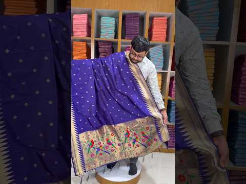 Pure Zari Temple Parrot Paithani Dupatta