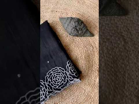 Black Luxury Crunchy Silk Saree