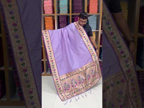Pure Zari Lotus Flower Motif Paithani Dupatta
